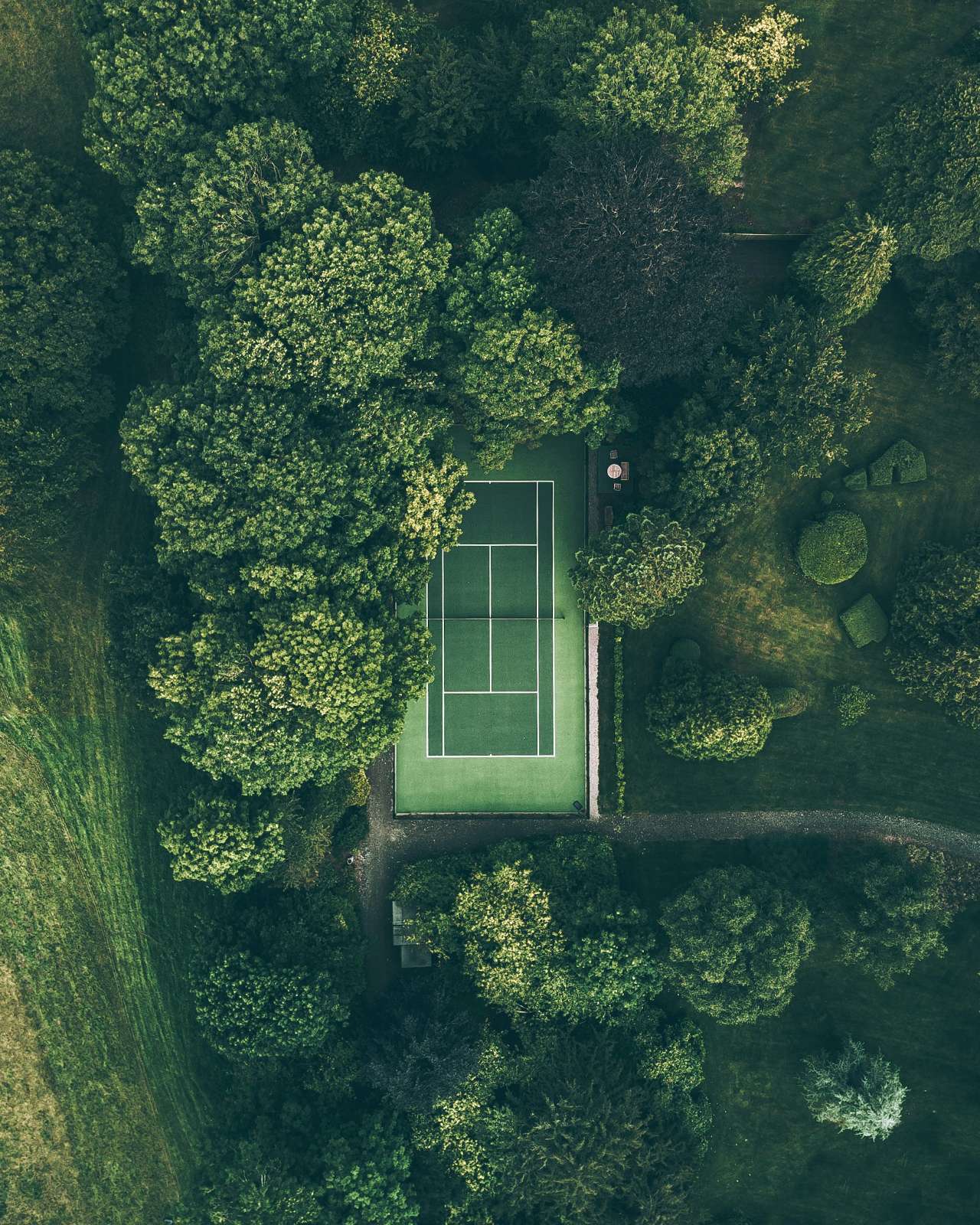 Garcia Tennis Academy court aerial view