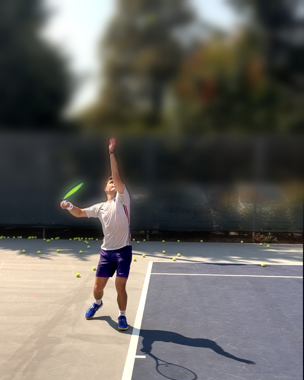 Mathieu Garcia serving on court